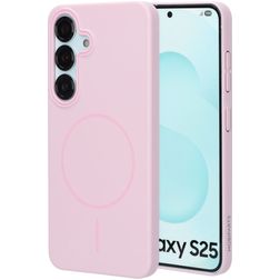 Mobiparts Slim Line Samsung Galaxy S25 MagSafe Hoesje Hardcase Backcover - Blush Pink