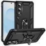 Mobigear Armor Ring Samsung Galaxy S25 Edge Hoesje Hardcase Backcover Shockproof met Ringhouder - Zwart