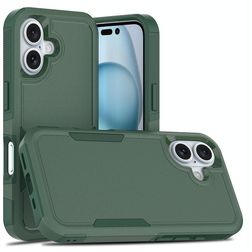 Mobigear Heavy Armor iPhone 16 Hoesje Hardcase Backcover Shockproof - Groen