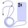Mobigear Lanyard iPhone 14 Pro Max Siliconen Hoesje met koord - Paars