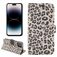 Mobigear Leopard iPhone 14 Pro Max Hoesje Bookcase Portemonnee - Bruin