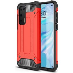 Mobigear Outdoor Huawei P40 Hoesje Hardcase Backcover Shockproof - Rood