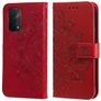 Mobigear Flowers OPPO A74 5G Hoesje Bookcase Portemonnee - Rood