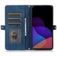 Mobigear Zipper iPhone 14 Hoesje Bookcase Portemonnee - Blauw