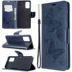 Mobigear Butterfly Samsung Galaxy S20 Plus Hoesje Bookcase Portemonnee - Blauw