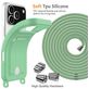 Mobigear Lanyard Card iPhone 17 Pro Siliconen Hoesje met koord en Pasjeshouder - Groen