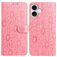 Mobigear Flowers iPhone 17 Hoesje Bookcase Portemonnee - Roze