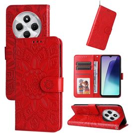 Mobigear Sunflower Xiaomi Redmi 14C Hoesje Bookcase Portemonnee - Rood