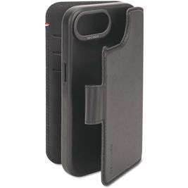 Decoded Detachable Wallet iPhone 16e Hoesje Echt Leer Uitneembare 2in1 Bookcase Portemonnee - Zwart