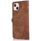Mobigear Zipper iPhone 14 Hoesje Bookcase Portemonnee - Bruin