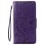 Mobigear Flowers iPhone 7 Hoesje Bookcase Portemonnee - Paars