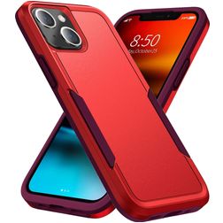 Mobigear Heavy Armor iPhone 14 Plus Hoesje Hardcase Backcover Shockproof - Rood
