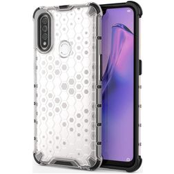 Mobigear Honeycomb Doorzichtig OPPO A31 Hoesje Hardcase Backcover Shockproof - Transparant