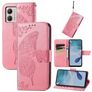 Mobigear Butterfly Motorola Moto E13 Hoesje Bookcase Portemonnee - Roze