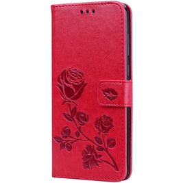 Mobigear Roses Samsung Galaxy A9 (2018) Hoesje Bookcase Portemonnee - Rood Mobigear Roses Samsung Galaxy A9 (2018) Hoesje Bookcase Portemonnee - Rood