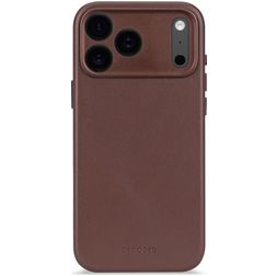 Decoded iPhone 17 Pro Hoesje Echt Leer Backcover Shockproof - Dark Ruby
