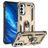 Mobigear Armor Ring Samsung Galaxy M23 Hoesje Hardcase Backcover Shockproof met Ringhouder - Goud