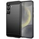 Mobigear Brushed Slim Samsung Galaxy S25 Plus Hoesje Flexibel TPU Backcover - Zwart