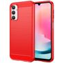 Mobigear Brushed Slim Samsung Galaxy A24 Hoesje Flexibel TPU Backcover - Rood