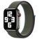 Mobigear Woven Nylon Apple Watch Bandje Klittenbandsluiting - 49/46/45/44 mm - Olijfgroen