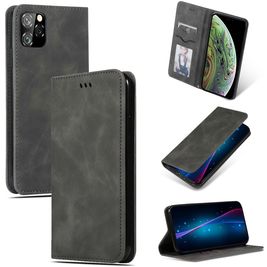 Mobigear Retro Slim iPhone 11 Pro Hoesje Bookcase - Grijs
