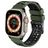 Mobigear Aero Armor Siliconen Apple Watch Bandje Gespsluiting - 49/46/45/44 mm - Zwart / Groen
