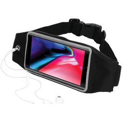 Mobiparts Comfort Fit Belt Telefoonhouder Hardlopen iPhone 8 Plus Sport Hoesje Neopreen Heuptas - Zwart