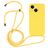 Mobigear Lanyard iPhone 15 Siliconen Hoesje met koord - Geel