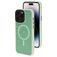 Mobiparts Hardcover iPhone 14 Pro Max MagSafe Hoesje Hardcase Backcover - Satin Light Green