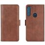 Mobigear Slim Magnet Motorola One Fusion Plus Hoesje Bookcase Portemonnee - Bruin
