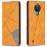 Mobigear Rhombus Slim Nokia 1.4 Hoesje Bookcase - Cognac