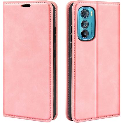 Mobigear Retro Slim Motorola Edge 30 Hoesje Bookcase Portemonnee - Roze