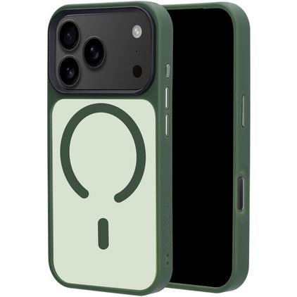 Mobiparts Hardcover iPhone 18 Pro MagSafe Hoesje Hardcase Backcover - Satin Green