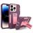 Mobigear Heavy Armor Stand iPhone 14 Pro Hoesje Hardcase Backcover Shockproof met Standaard - Paars
