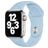 Mobigear Sport Flowers Siliconen Apple Watch Bandje Druksluiting - 49/46/45/44 mm - Babyblauw