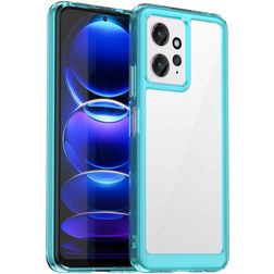 Mobigear Crystal Xiaomi Redmi Note 12 Hoesje Hardcase Backcover - Transparant / Turquoise