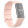 Mobigear Cross Siliconen Fitbit Charge 4 Bandje Gespsluiting - Roze