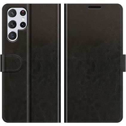 Mobigear Wallet Samsung Galaxy S22 Ultra Hoesje Bookcase Portemonnee - Zwart