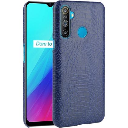 Mobigear Croco Realme C3 Hoesje Hardcase Backcover - Blauw