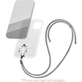 My Style Lanyard Universeel Telefoonkoord Verstelbaar - Grijs