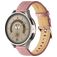 Mobigear Stitched Leren Smartwatch Bandje Gespsluiting - 22 mm - Roze