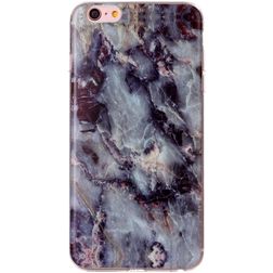 Mobigear Marble iPhone 6 Hoesje Flexibel TPU Backcover - Brown