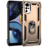 Mobigear Armor Ring Motorola Moto G22 Hoesje Hardcase Backcover Shockproof met Ringhouder - Goud