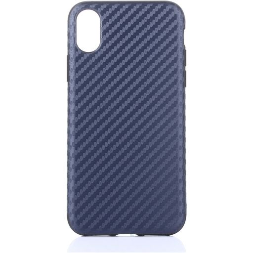 Mobigear Racing iPhone XS Max Hoesje Flexibel TPU Backcover - Blauw