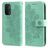 Mobigear Flowers OPPO A74 5G Hoesje Bookcase Portemonnee - Turquoise