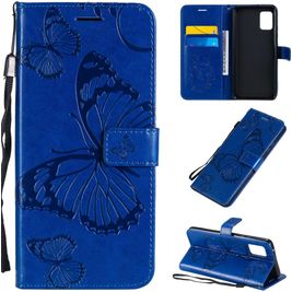Mobigear Butterfly Samsung Galaxy A51 5G Hoesje Bookcase Portemonnee - Blauw