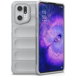 Mobigear Bumpy OPPO Find X5 Pro Hoesje Flexibel TPU Backcover - Grijs Mobigear Bumpy OPPO Find X5 Pro Hoesje Flexibel TPU Backcover - Grijs