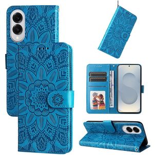 Mobigear Sunflower Samsung Galaxy S25 Edge Hoesje Bookcase Portemonnee - Blauw