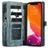 Caseme 008 iPhone 12 Hoesje Uitneembare 2in1 Bookcase Portemonnee - Blauw