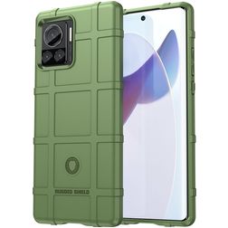 Mobigear Rugged Shield Motorola Edge 30 Ultra Hoesje Flexibel TPU Backcover Shockproof - Groen